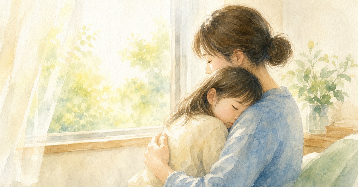 いじめ対応ガイドを表すやさしい水彩タッチのイラスト